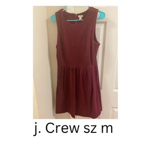 J Crew j.crew burgundy sleeveless dress